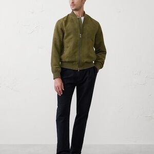 Banana Republic Khaki Vegan Suede Jacket